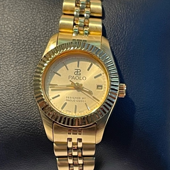 Gucci Multi Bezel Watch Rolex Bracelet Gold Crystal Sapphire Signed Rare - Picture 3 of 9